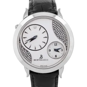 Bertolucci 1213 Volta Mother of Pearl Diamond 42mm Steel Leather Quartz Watch