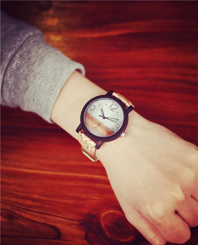 Best Friend Lover's Quartz Watches Unique Design Retro Colorful Disc Boys Girls Casual Clock Children Cartoon Wristwatch