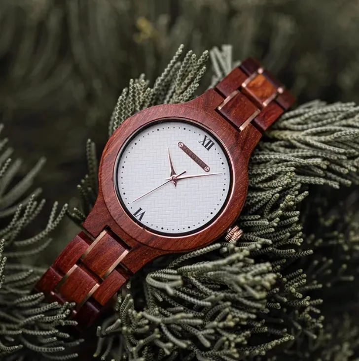 BOBO BIRD ROMAN NUMERALS WOODEN UNIQUE DESIGN WOMEN'S WATCH