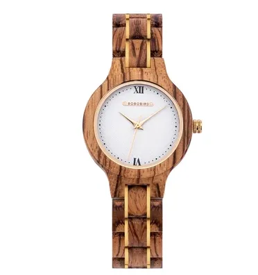 BOBO BIRD ROMAN NUMERALS WOODEN UNIQUE DESIGN WOMEN'S WATCH