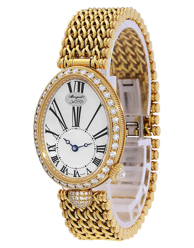 Breguet Reine de Naples Mother of Pearl 18kt Yellow Gold Diamond Ladies Watch 8928BA51J20DD00 8928BA/51/J20 DD00