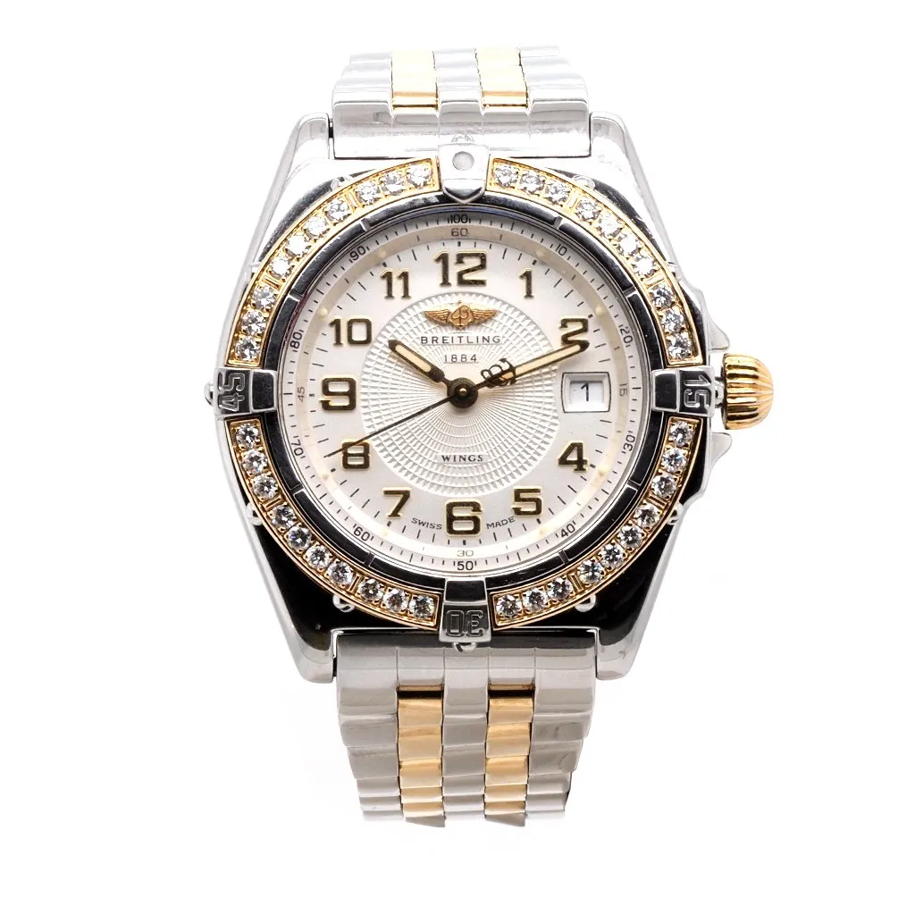 Breitling Wings Ladies Diamond-Set Bi-Colour Quartz Watch on Bi-Colour Metal Bracelet, 1999