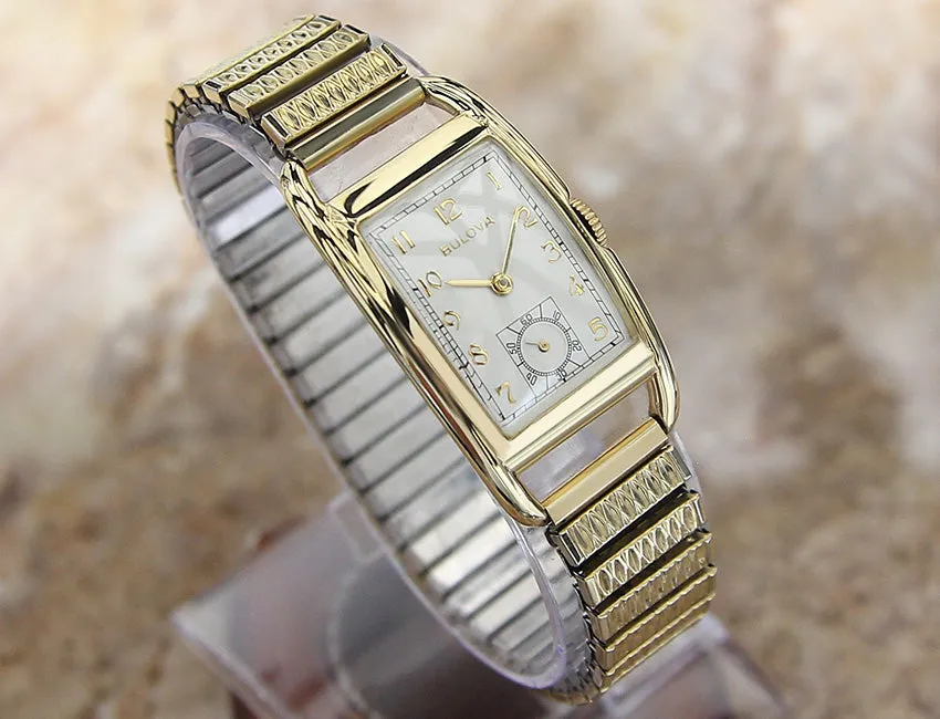 Bulova 1940s USA Made Gold Filled Manual Rare Men’s Watch