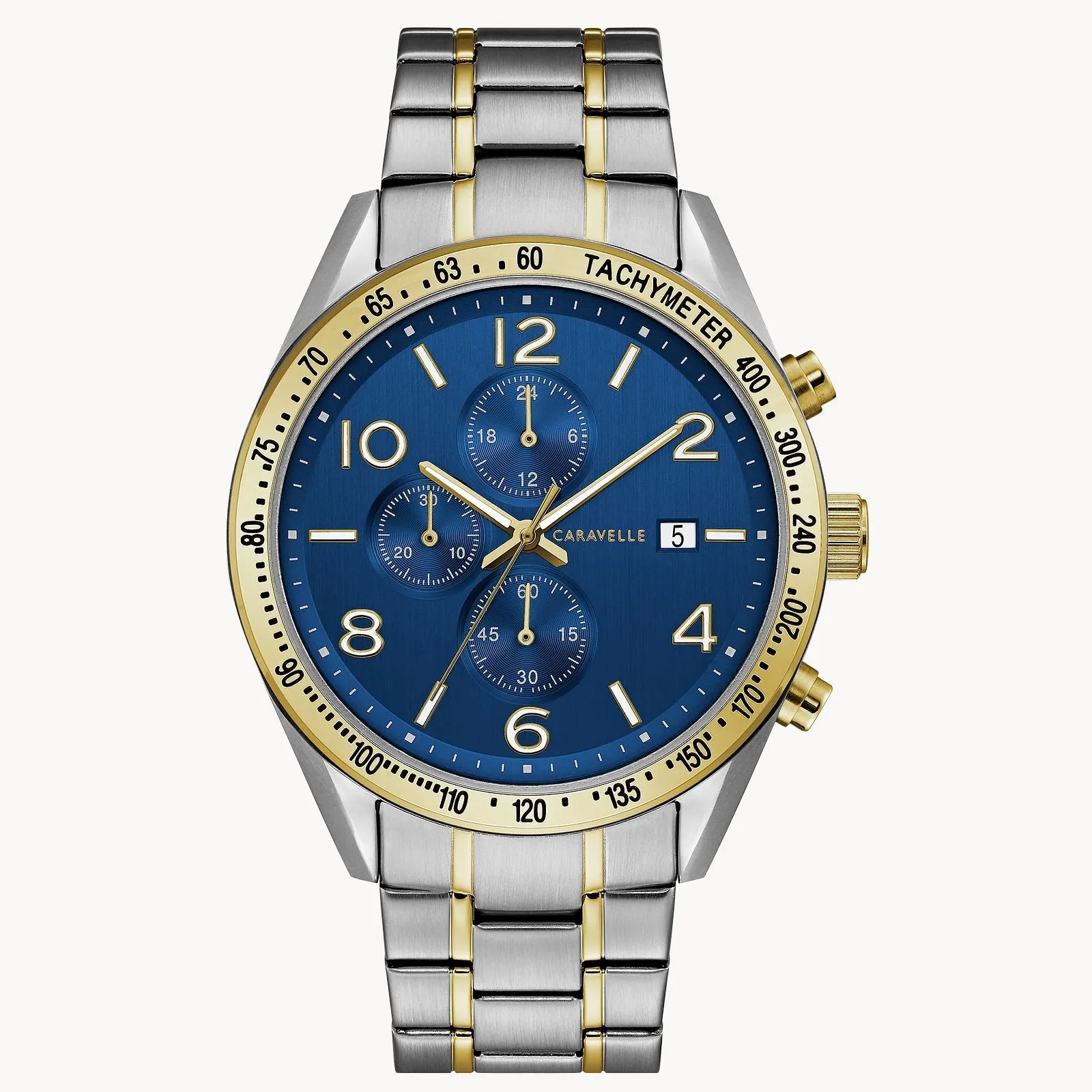 Bulova 45B152 Sport Caravelle 2 Tone Stainless Steel Strap Men Watches