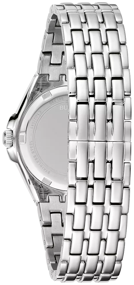 Bulova Phantom Baguette Crystal Blue Dial Womens Watch 96L290