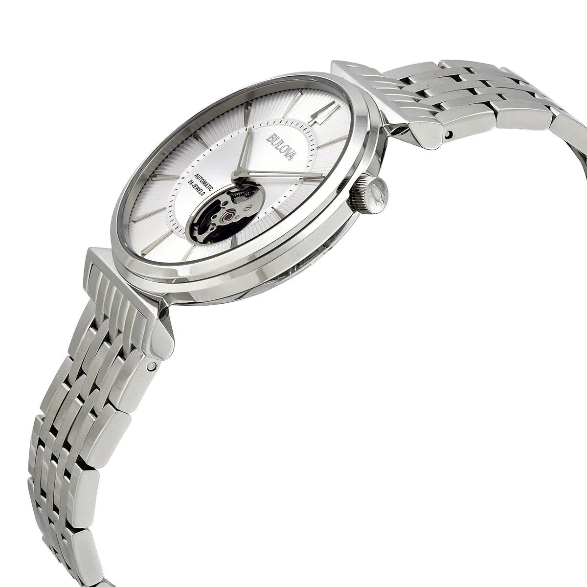 Bulova Regatta Automatic Silver Dial Stainless Steel Men's Watch 96A235