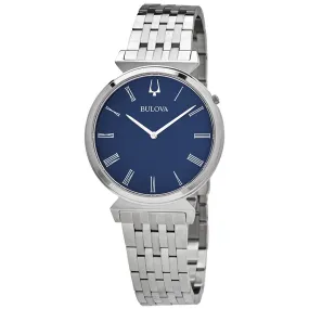 Bulova Regatta Quartz Blue Dial Stainless Steel Men's Watch 96A233