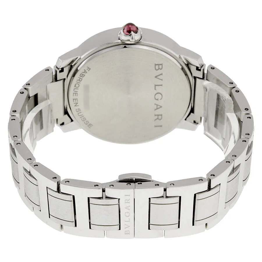 Bvlgari BVLGARI White Mother of Pearl Diamond Dial Stainless Steel 37mm Ladies Watch 101975