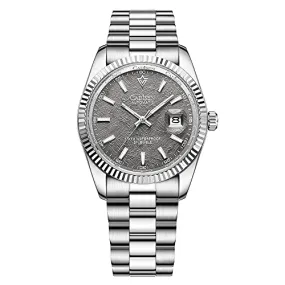 CADISEN Design Men Watches Mechanical Automatic 100M Waterproof Brand Luxury Stainless Steel Watch H0mage, 8214GRAY