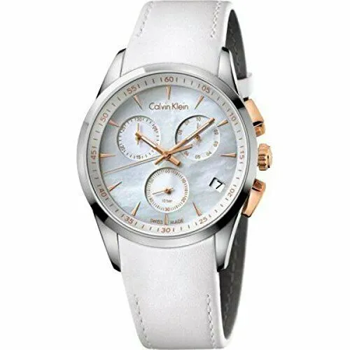 Calvin Klein K5A37BLG Bold Quartz Movement Mother Of Pearl Dial Unisex Watches Lexor Miami