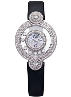 Chopard Happy Diamonds Mother of Pearl Silk Strap Ladies Watch 209341-1001