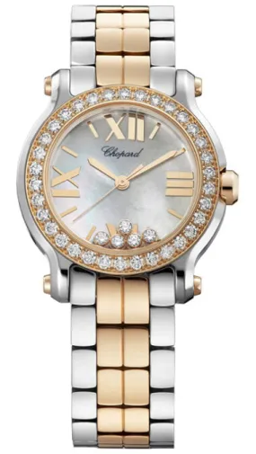 Chopard Happy Sport II Mother of Pearl Diamond Two Tone Ladies Watch 278509-6005