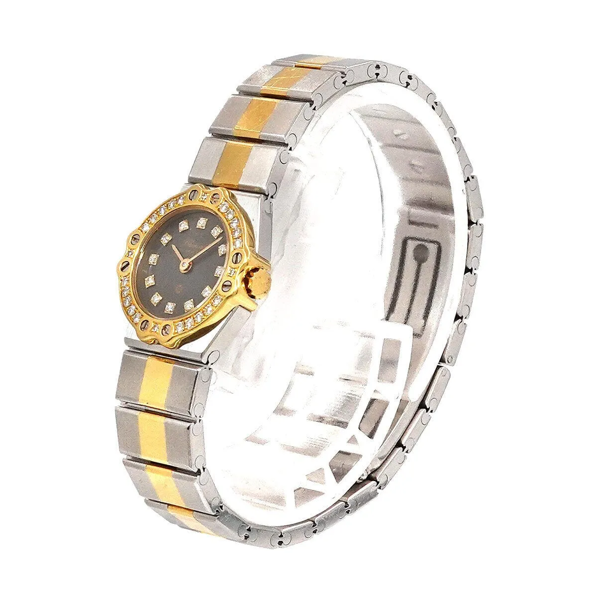 Chopard Vintage St. Moritz YG Diamond Quartz Gray Dial Ladies 90192647