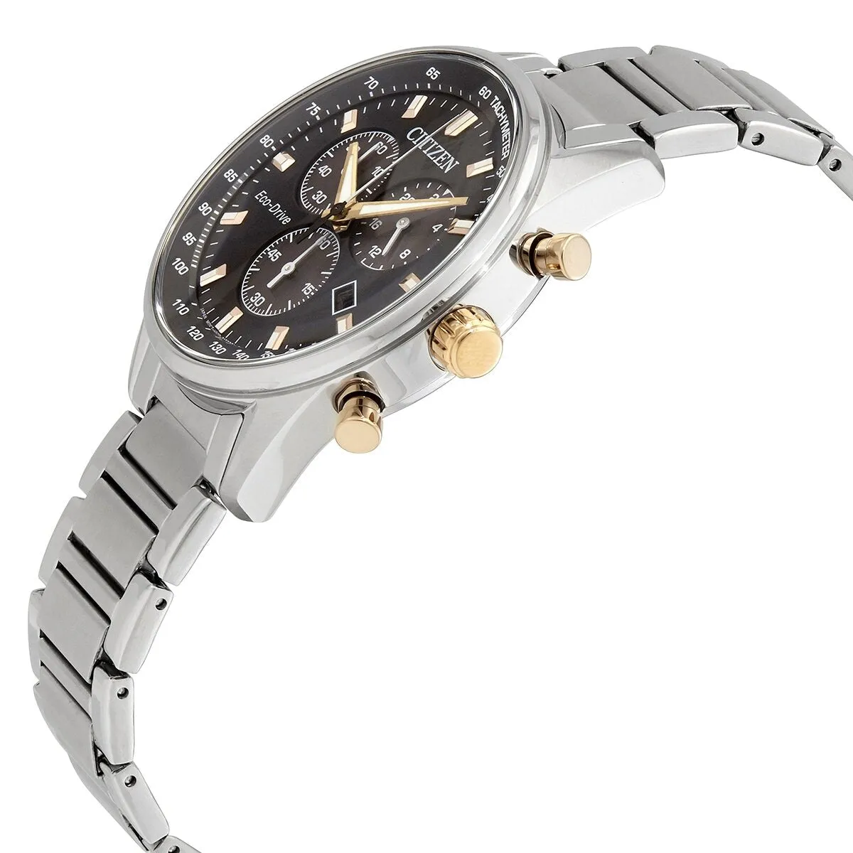 Citizen Eco-Drive Chronograph Black Dial Men's Watch AT2396-78E