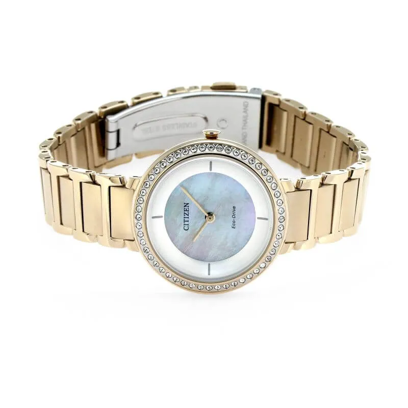 Citizen Silhouette Crystal EM0483-54D Ladies 30mm Watch MSRP $295