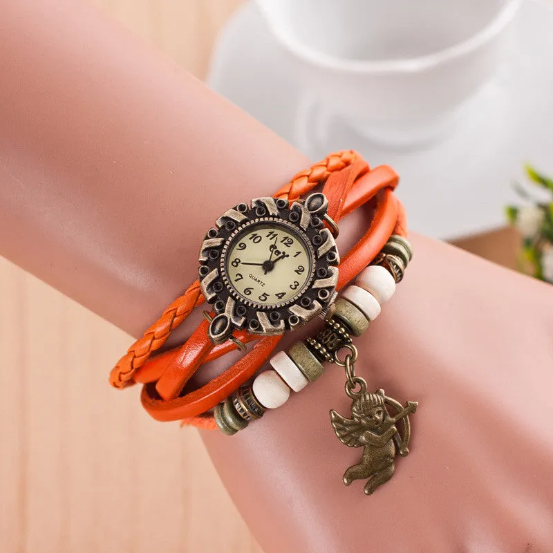 Cupid Retro Fashion Punk Bracelet Watch