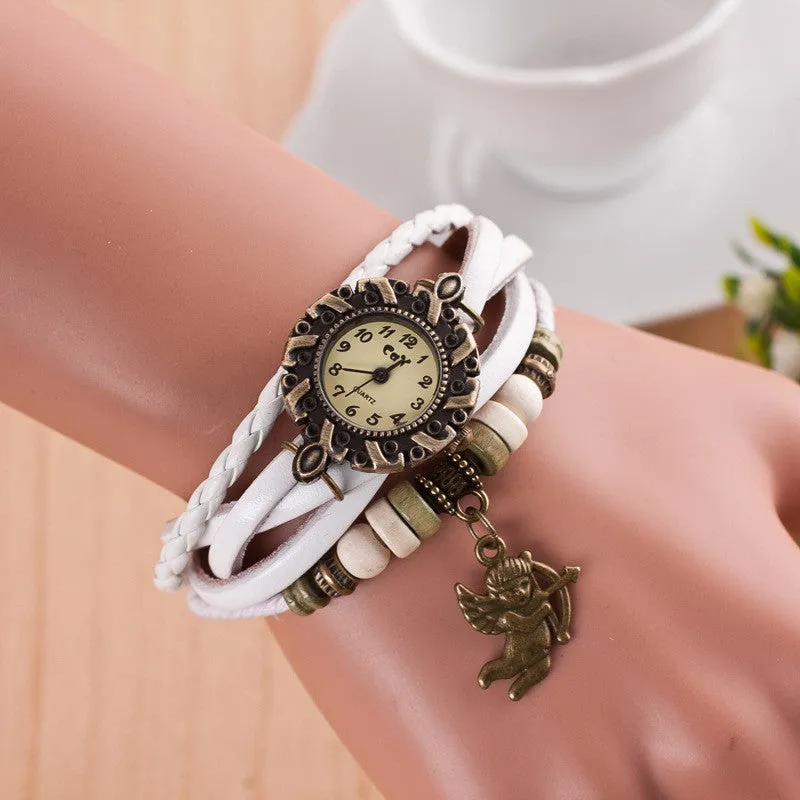 Cupid Retro Fashion Punk Bracelet Watch