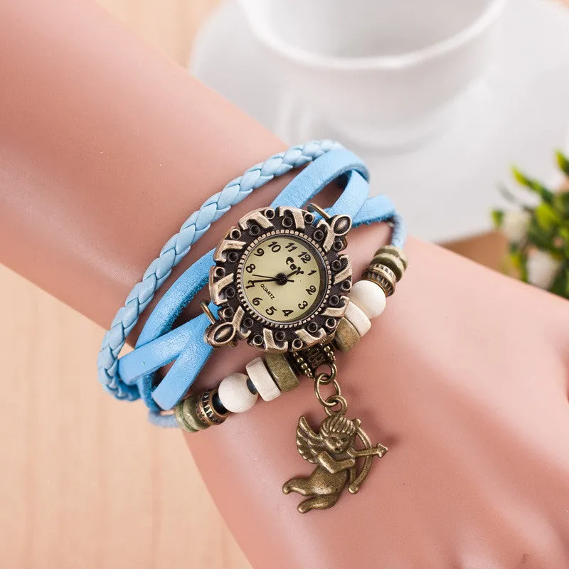 Cupid Retro Fashion Punk Bracelet Watch