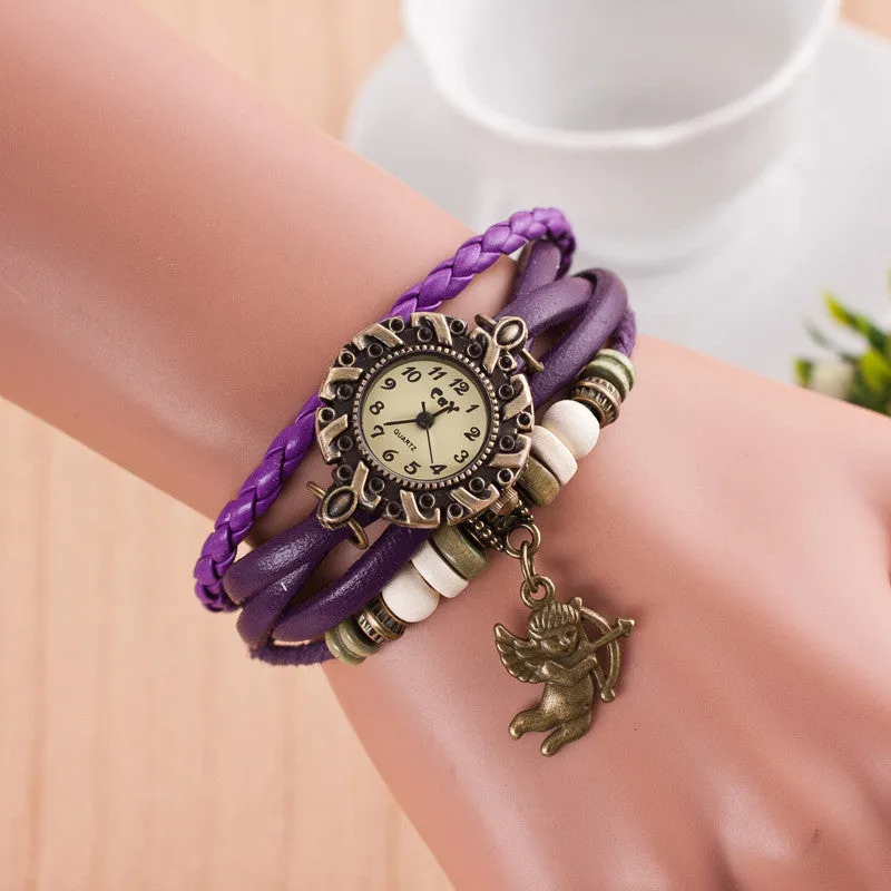 Cupid Retro Fashion Punk Bracelet Watch