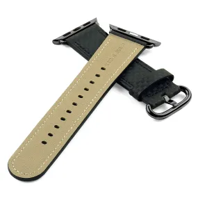 DASSARI Carbon Fiber Strap for Apple Watch w/ Black Buckle