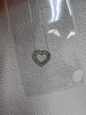 Double Hearts Diamond Necklace PT900 P2232CH10