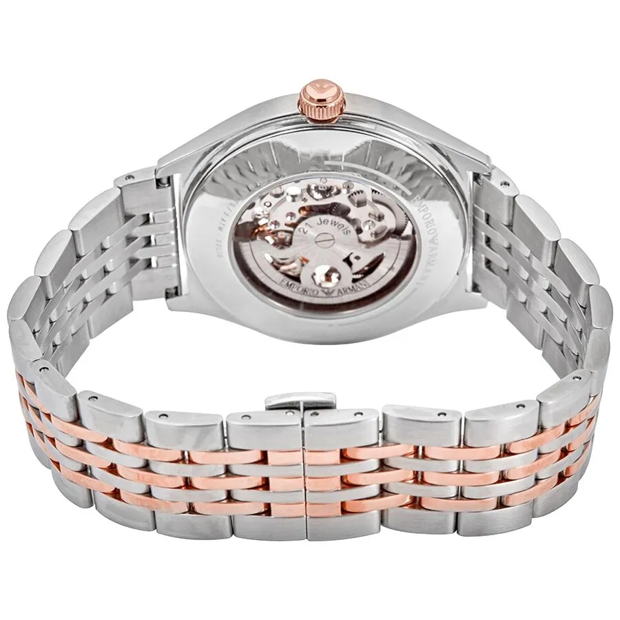Emporio Armani Automatic Skeleton Dial Two-tone Men's Watch AR60002