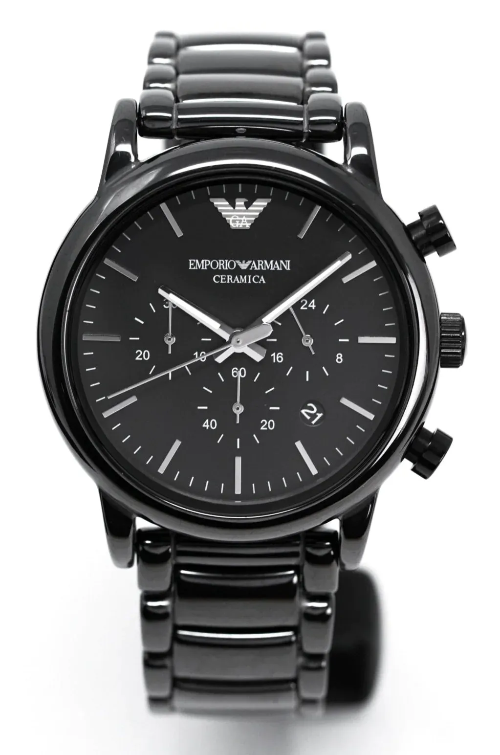 Emporio Armani Men's Luigi Chronograph Watch Black Ceramic AR1507