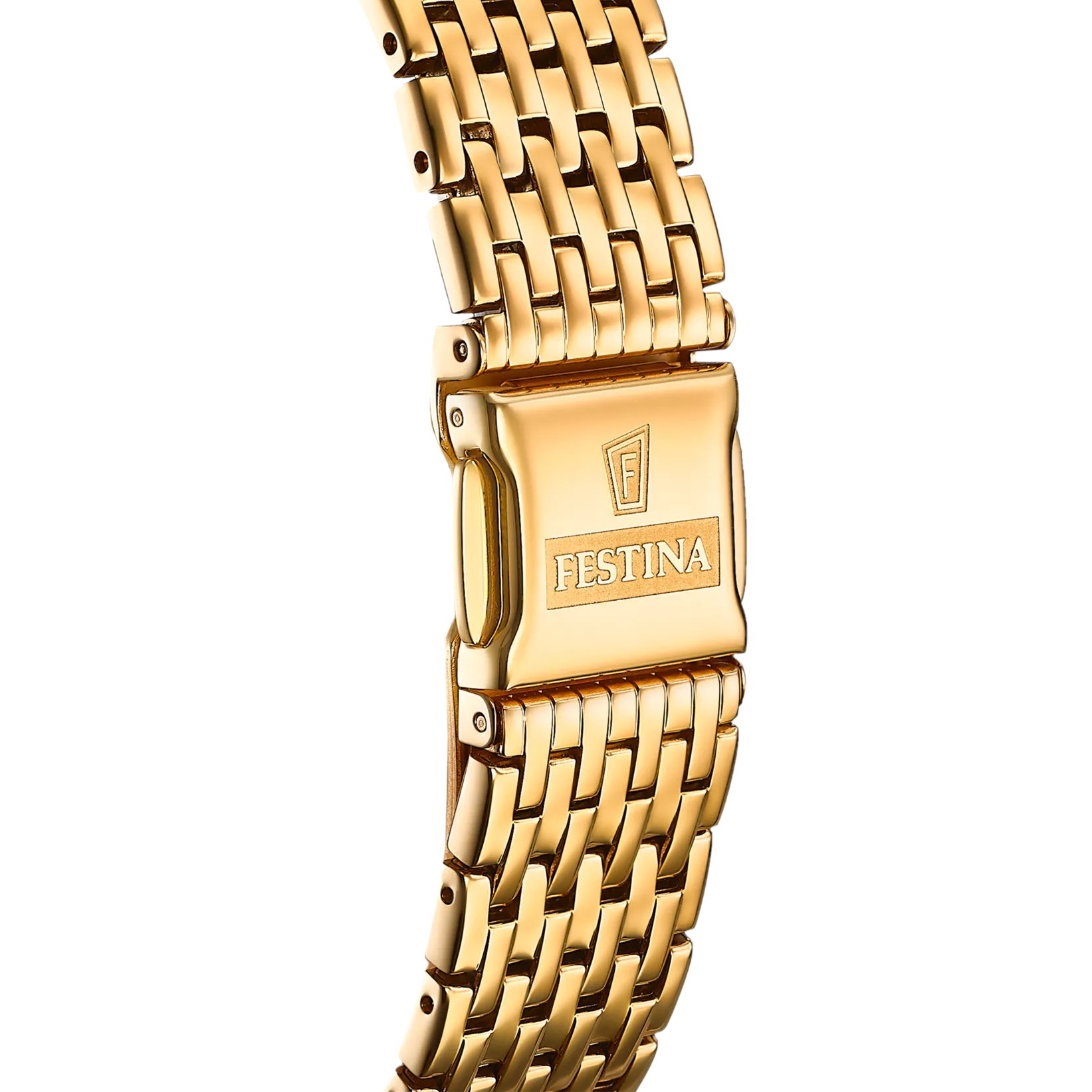 Festina Swiss Quartz Date 50M WR Stainless Steel/Yellow Gold Plate Case & Bracelelt