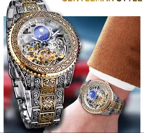 Forsining Skeleton Carved Tourbillon Mechanical Watches