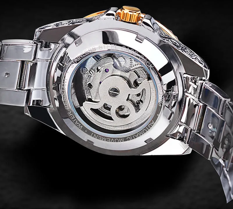 Forsining Skeleton Carved Tourbillon Mechanical Watches