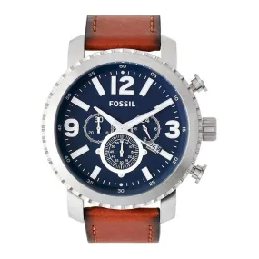 Fossil Vintage Chronograph Brown Leather Strap Men’s Watch BQ2126