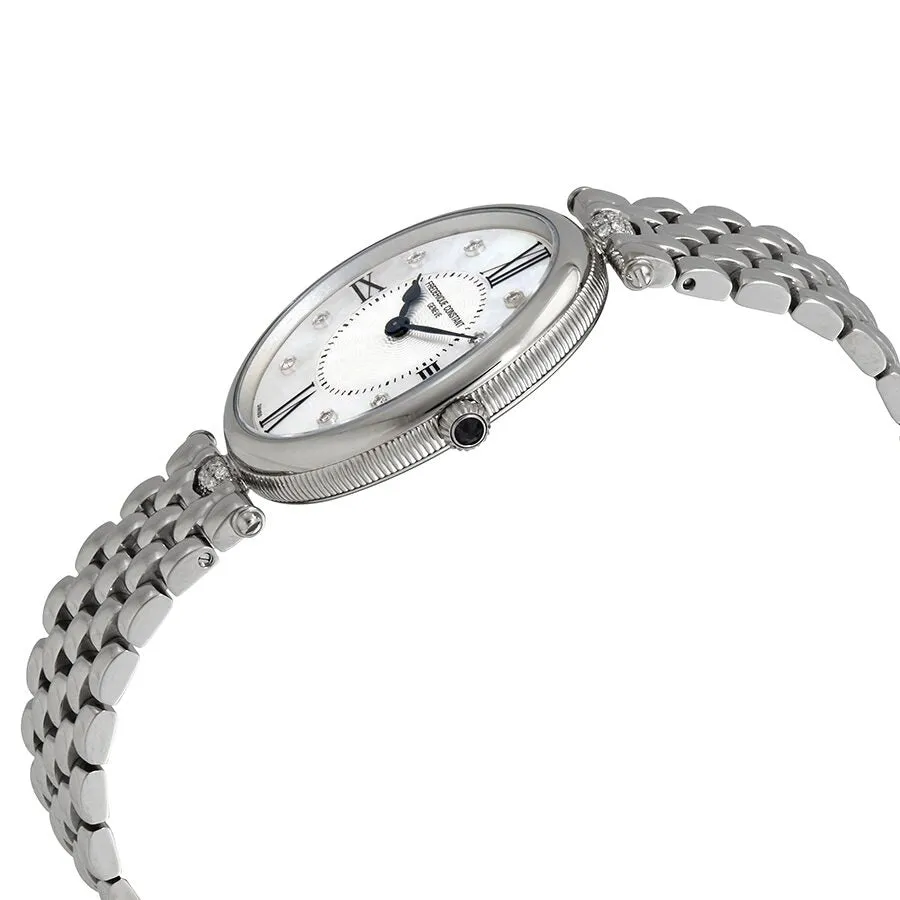 Frederique Constant Classics Art Deco Quartz Diamond White Mother of Pearl Dial Watch FC-200MPWD3VD6B