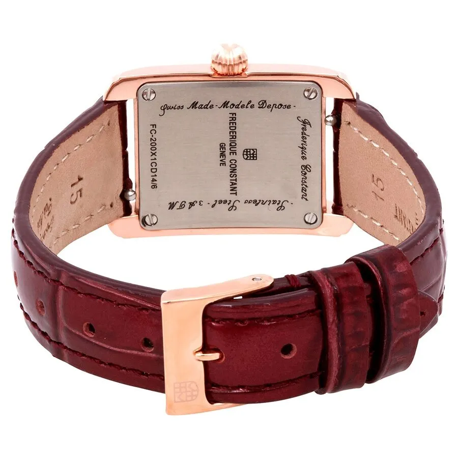 Frederique Constant Classics Carree Silver Dial Ladies Diamond Watch FC-200MCD14