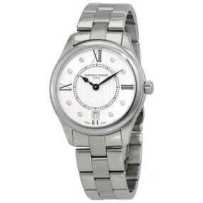 Frederique Constant Classics Quartz Diamond White Dial Watch FC-220MSD3B6B