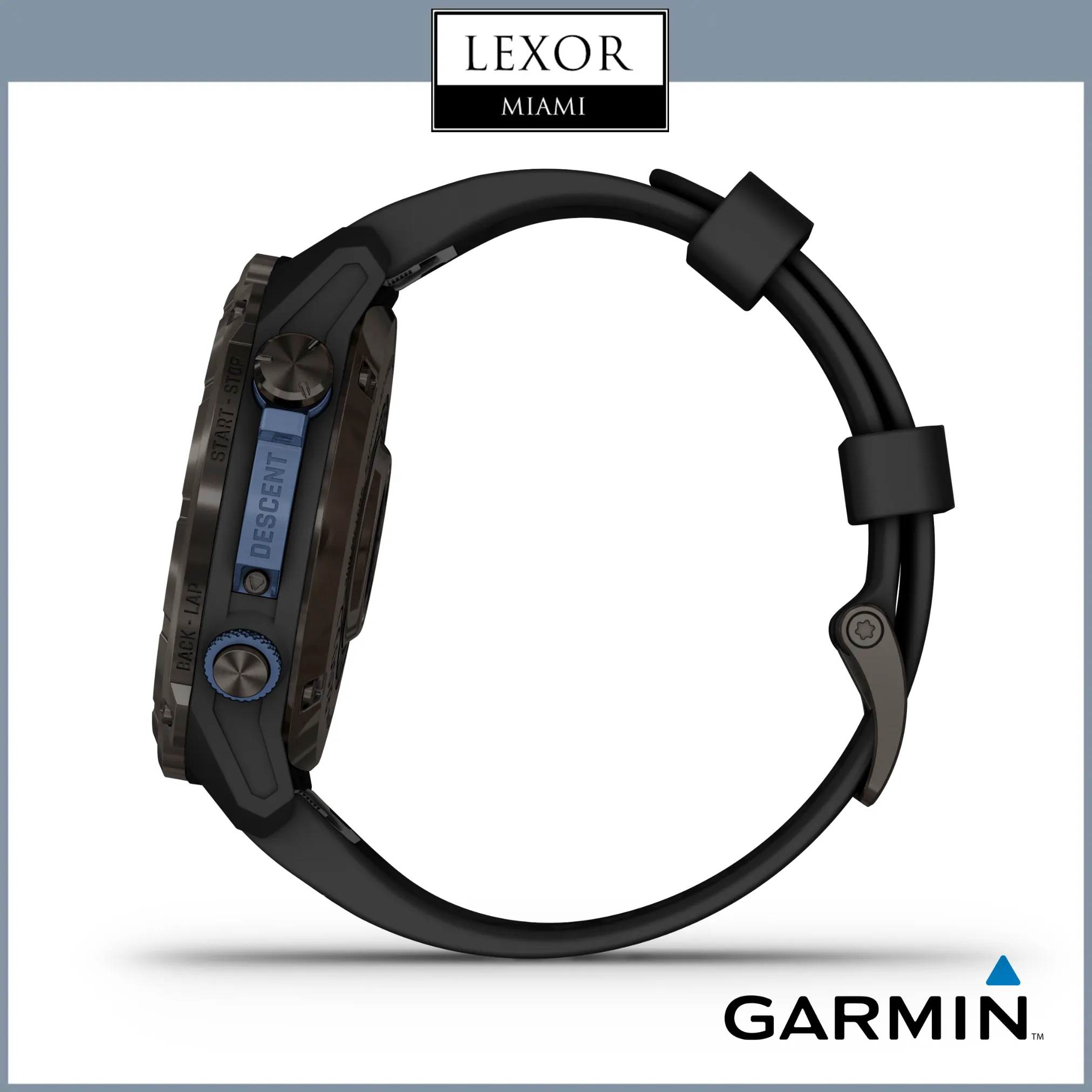 Garmin Descent™ Mk3i – 51 mm, Carbon Gray DLC Titanium with Black Silicone Band 010-02752-10 Watches UPC  753759332891