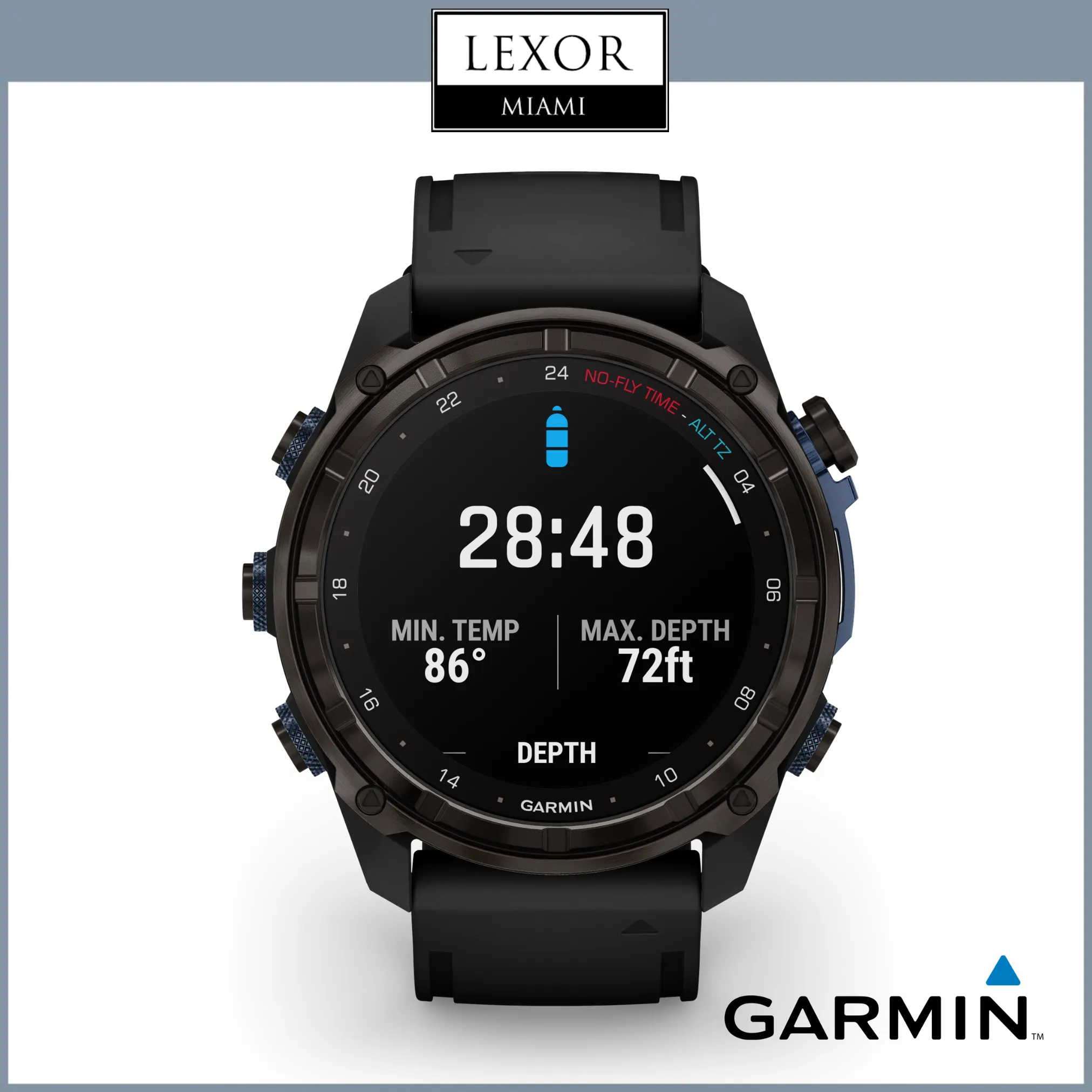 Garmin Descent™ Mk3i – 51 mm, Carbon Gray DLC Titanium with Black Silicone Band 010-02752-10 Watches UPC  753759332891
