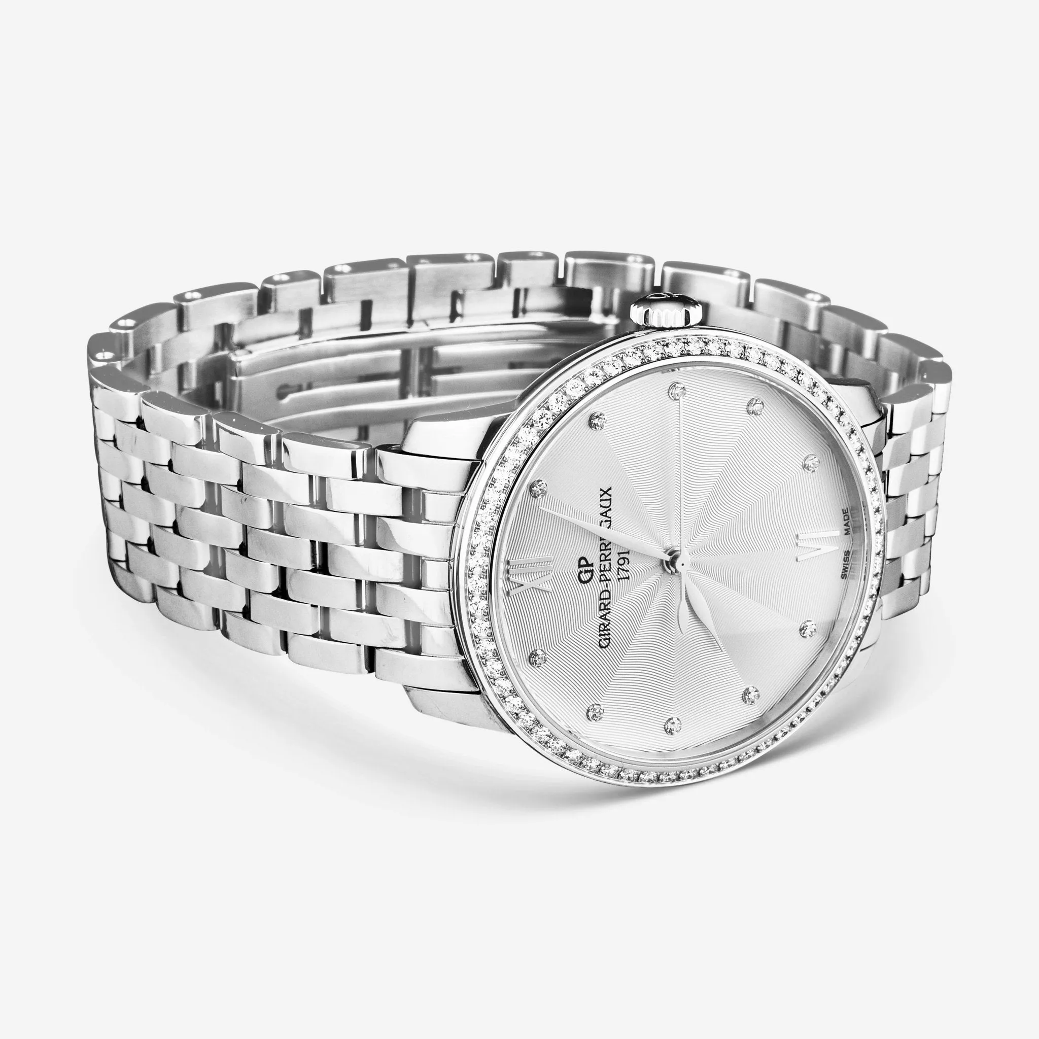 Girard-Perregaux 1966 Diamond Stainless Steel Automatic Ladies Watch 49523D11A171-11A