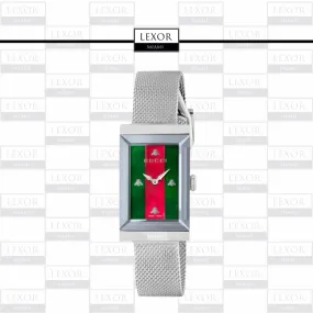 Gucci YA147401 G-Frame Stainless Steel Mesh Strap Women Watches