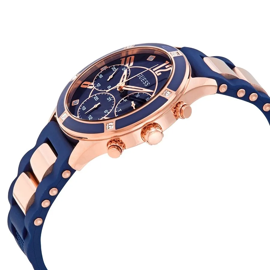 Guess Breeze Quartz Diamond Blue Dial Ladies Watch W1234L4