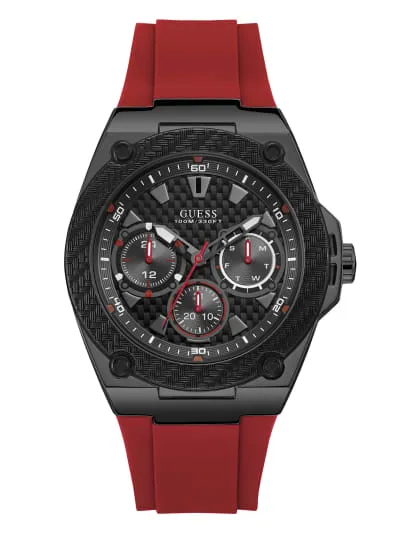 Guess U1049G6 Legacy Red Silicone Strap Men Watches