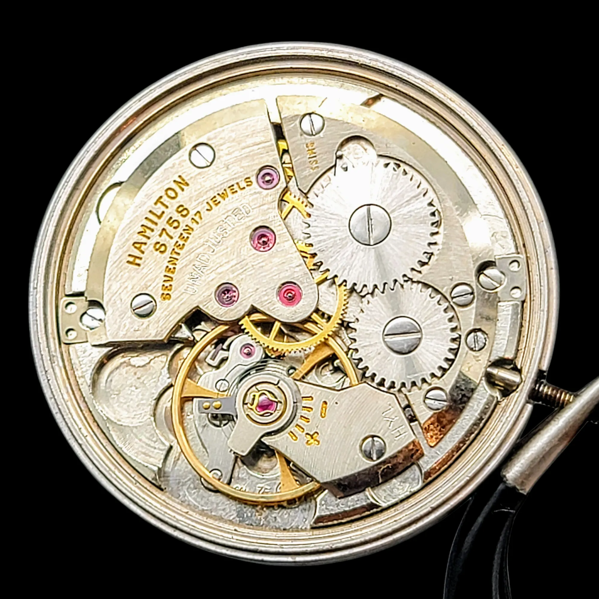 HAMILTON G.S. 24-Hour Dial British R.A.F. Pilot Wristwatch - Grade S75 S 17 Jewels