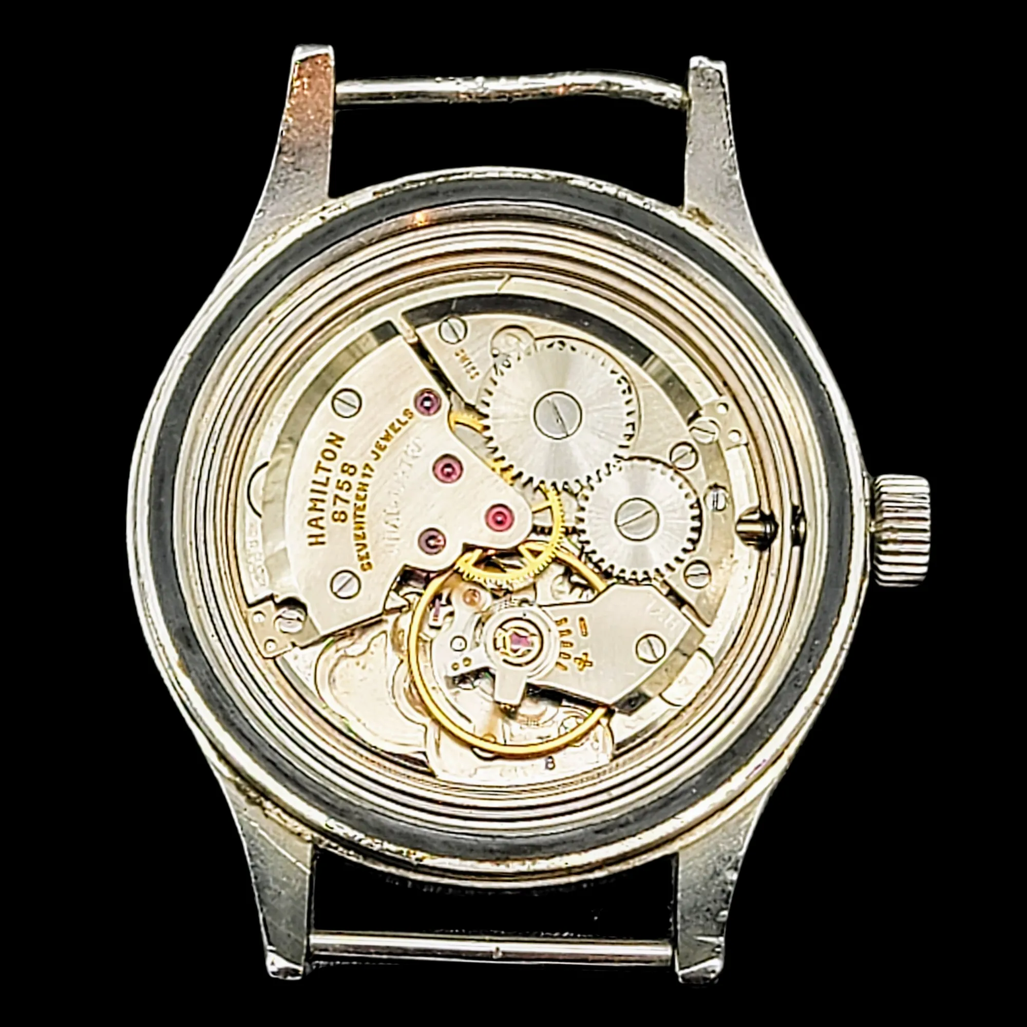 HAMILTON G.S. 24-Hour Dial British R.A.F. Pilot Wristwatch - Grade S75 S 17 Jewels