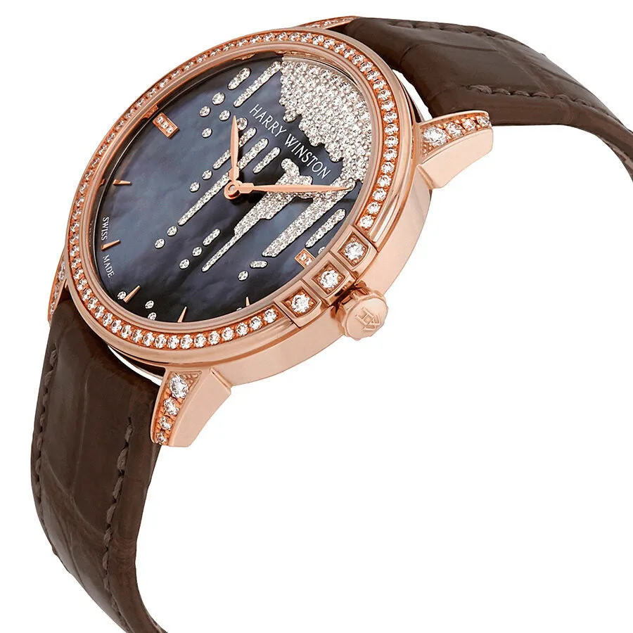 Harry Winston Midnight Tahitian Mother Of Pearl Dial Ladies Diamond Watch MIDAHM36RR001