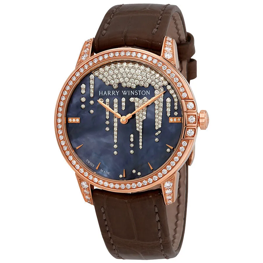 Harry Winston Midnight Tahitian Mother Of Pearl Dial Ladies Diamond Watch MIDAHM36RR001