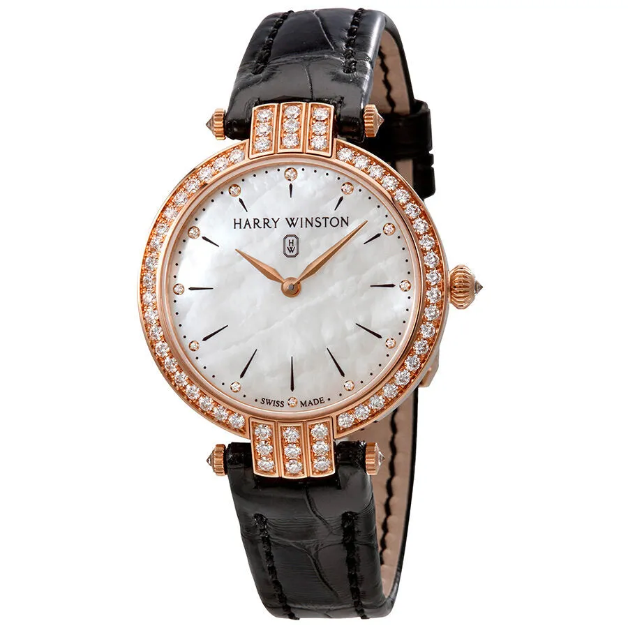 Harry Winston Premier White Mother Of Pearl Dial Ladies Watch PRNQHM31RR001