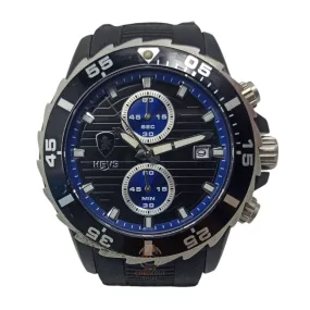 HEYS - Original - Blue/Black - All Functions Working - Rotating Bezel - Quartz - 46mm - Men's Watch