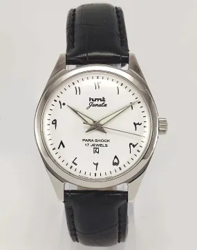 HMT Janata Para Shock 17 Jewels White Urdu / Arabic Dial Mechanical Hand winding Men's Wrist Watch