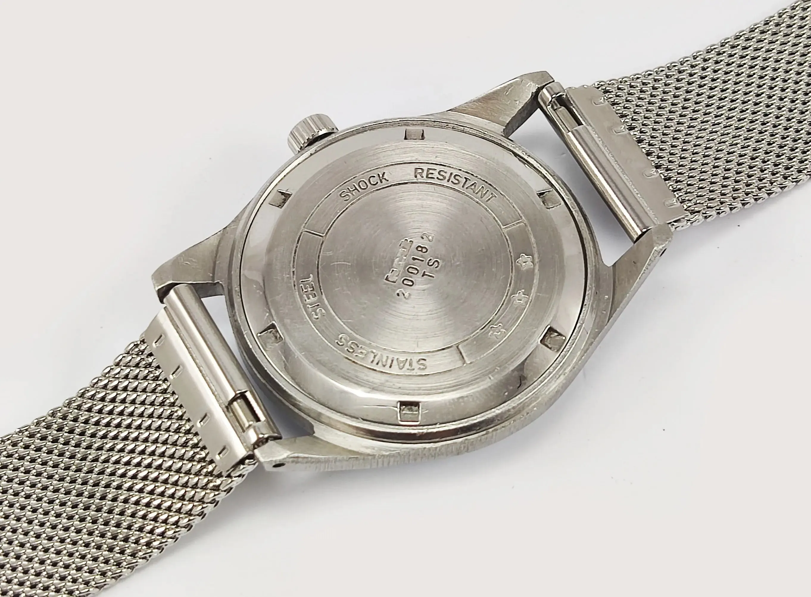 HMT Jubilee Para Shock 17 Jewels Sky Blue Dial Radium Hands Mechanical Hand winding Men's Wrist Watch