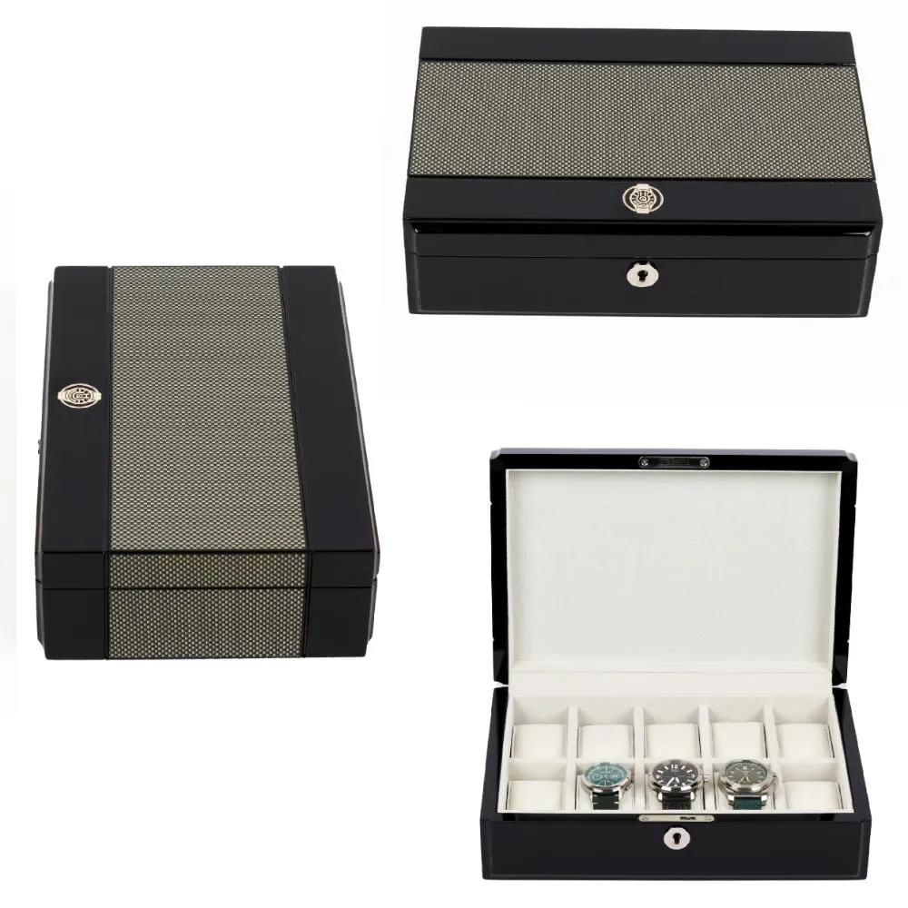 HQ Luxury Watch Box 10 Watch Slots Bespoke Black