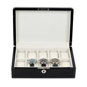 HQ Luxury Watch Box 10 Watch Slots Bespoke Black